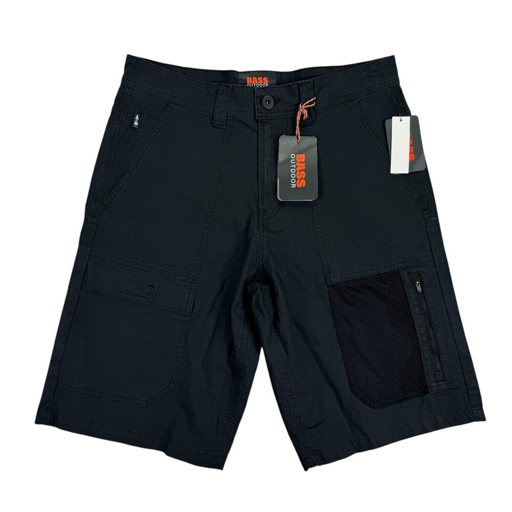 Bass Outdoor Mens Explorer Cargo 11" Shorts Black 30